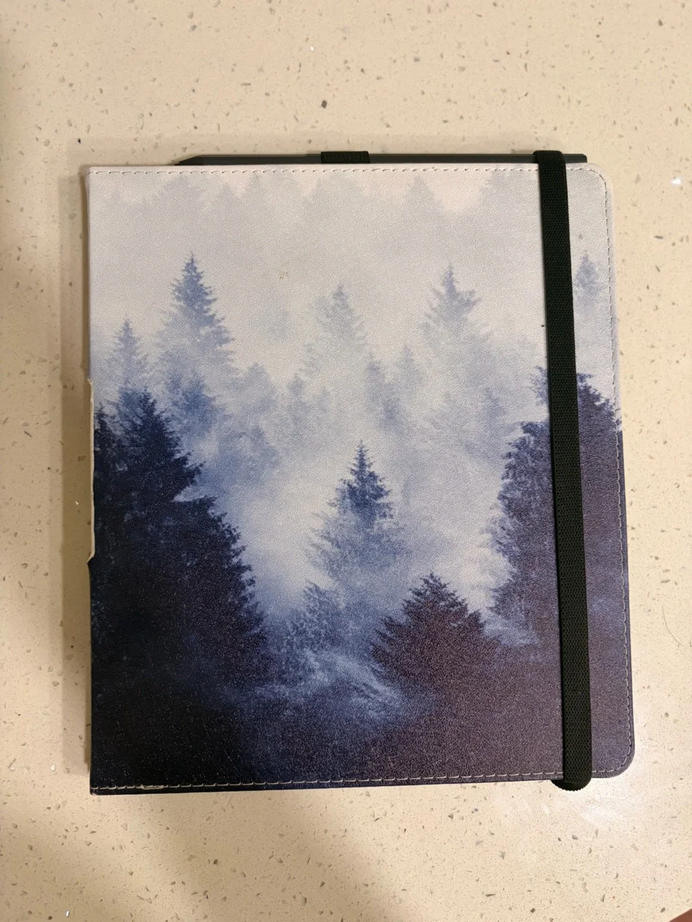 Amazon E-Reader in Silver with Dark Blue Cover and Stylus